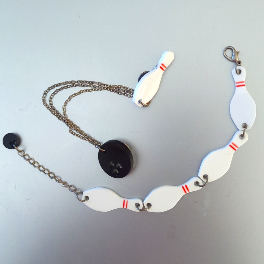 Bowling Pin Jewelry Set